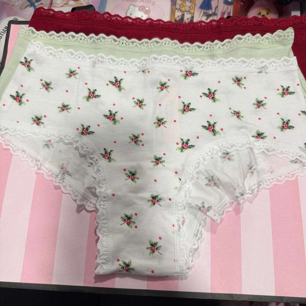 Victoria's Secret 5-Pack Lace Waist Cotton Cheeky Panties - Picture 3 of 6